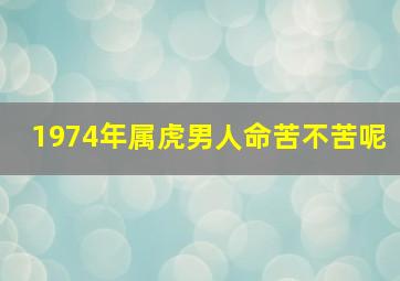 1974年属虎男人命苦不苦呢