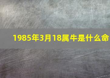 1985年3月18属牛是什么命