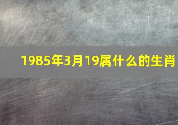 1985年3月19属什么的生肖