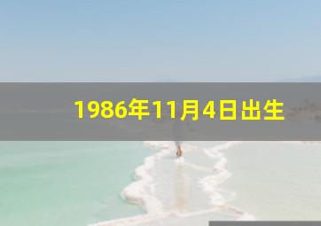 1986年11月4日出生