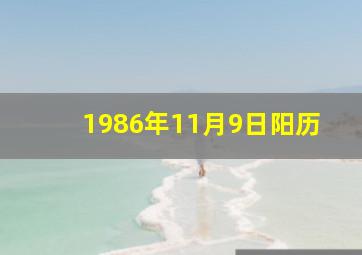 1986年11月9日阳历