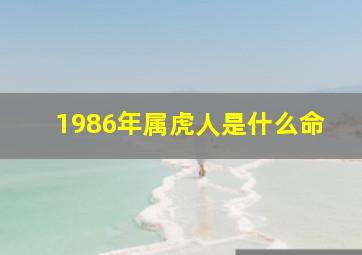 1986年属虎人是什么命