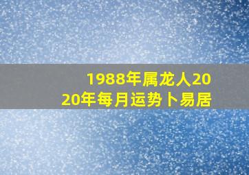 1988年属龙人2020年每月运势卜易居