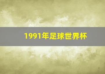 1991年足球世界杯