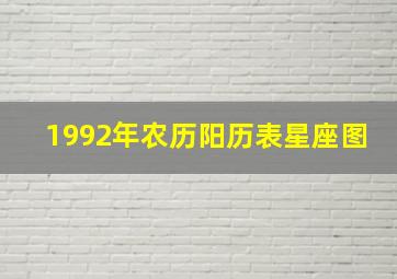 1992年农历阳历表星座图