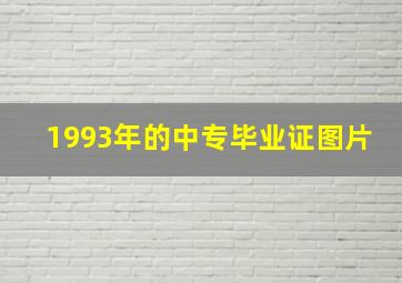 1993年的中专毕业证图片