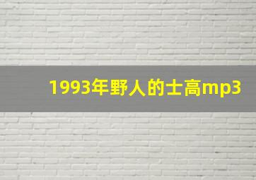 1993年野人的士高mp3