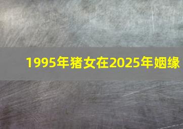 1995年猪女在2025年姻缘