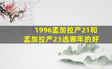 1996孟加拉产21和孟加拉产23选哪年的好