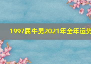 1997属牛男2021年全年运势