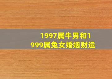 1997属牛男和1999属兔女婚姻财运