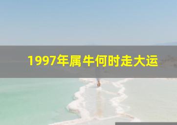 1997年属牛何时走大运