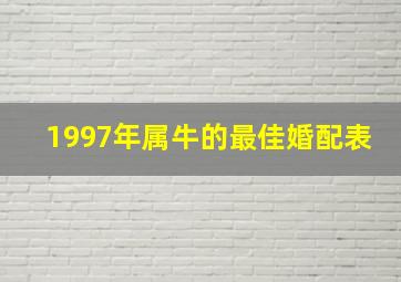 1997年属牛的最佳婚配表