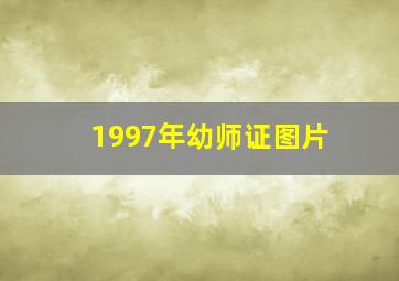 1997年幼师证图片