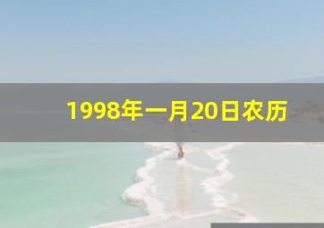 1998年一月20日农历