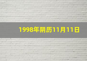 1998年阴历11月11日