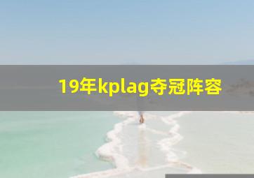 19年kplag夺冠阵容