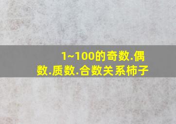 1~100的奇数.偶数.质数.合数关系柿子