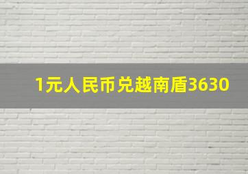 1元人民币兑越南盾3630