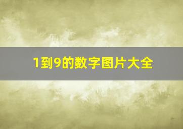 1到9的数字图片大全