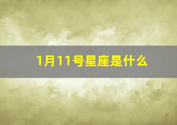 1月11号星座是什么