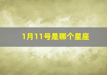 1月11号是哪个星座