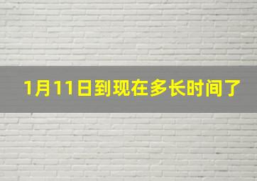 1月11日到现在多长时间了