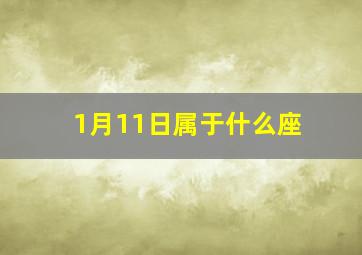 1月11日属于什么座