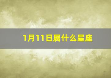 1月11日属什么星座