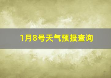 1月8号天气预报查询