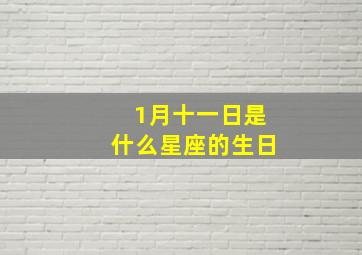 1月十一日是什么星座的生日