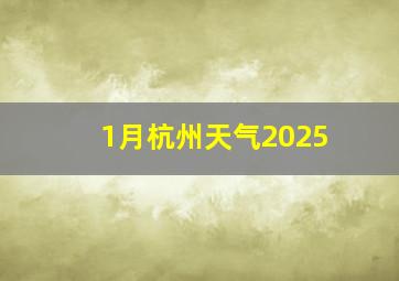 1月杭州天气2025