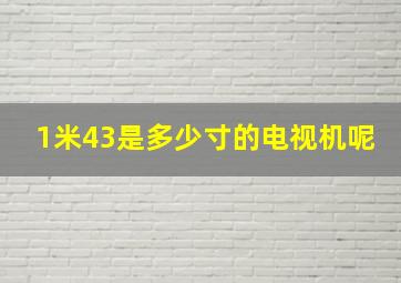 1米43是多少寸的电视机呢