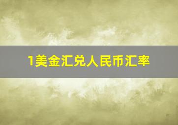 1美金汇兑人民币汇率