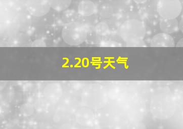 2.20号天气