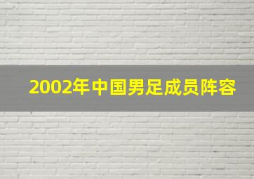 2002年中国男足成员阵容