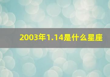 2003年1.14是什么星座