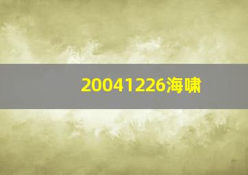 20041226海啸