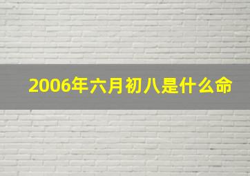 2006年六月初八是什么命