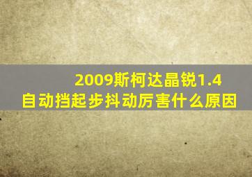 2009斯柯达晶锐1.4自动挡起步抖动厉害什么原因