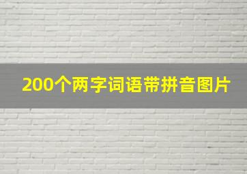 200个两字词语带拼音图片