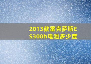 2013款雷克萨斯ES300h电池多少度