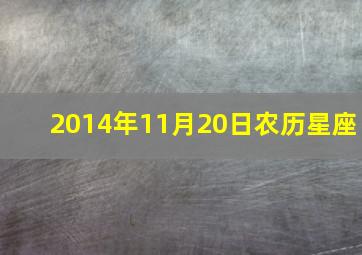 2014年11月20日农历星座