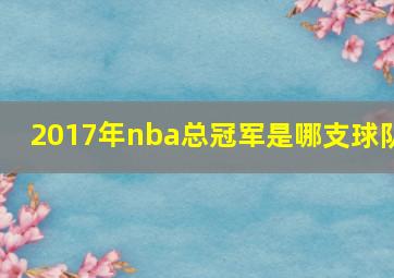 2017年nba总冠军是哪支球队