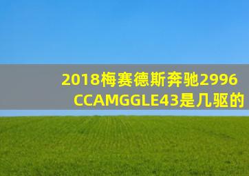 2018梅赛德斯奔驰2996CCAMGGLE43是几驱的