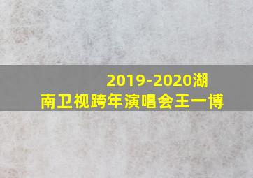 2019-2020湖南卫视跨年演唱会王一博