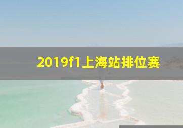 2019f1上海站排位赛