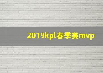 2019kpl春季赛mvp