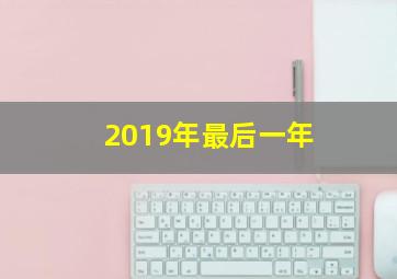 2019年最后一年