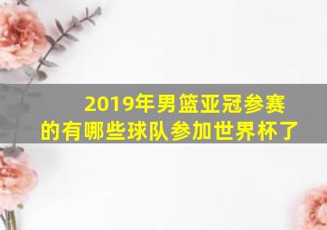 2019年男篮亚冠参赛的有哪些球队参加世界杯了